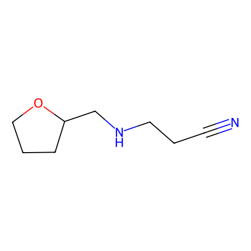 3-[(Tetrahydrofuran-2-ylmethyl)amino]propanenitrile structure