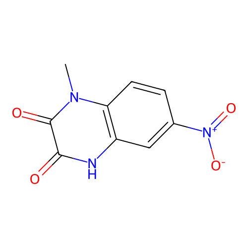 1-methyl-6-nitroquinoxaline-2,3(1H,4H)-dione structure