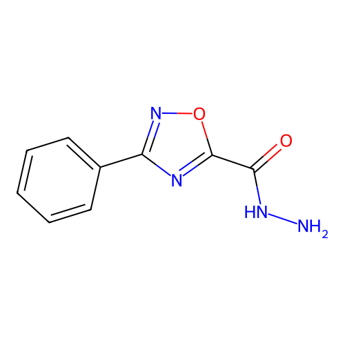 1,2,4-Oxadiazole-5-carboxylic acid, 3-phenyl-, hydrazide structure