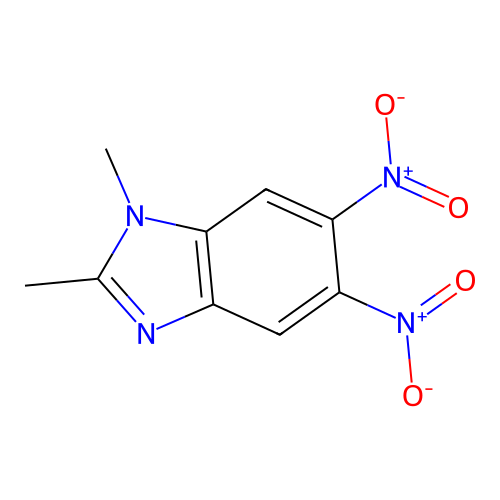 1,2-Dimethyl-5,6-dinitrobenzimidazole structure