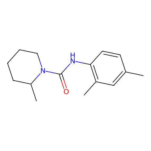 N-(2,4-dimethylphenyl)-2-methylpiperidine-1-carboxamide structure