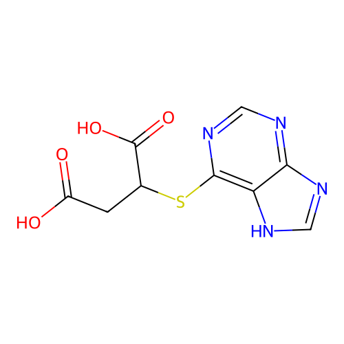 2-(7H-purin-6-ylsulfanyl)butanedioic Acid structure