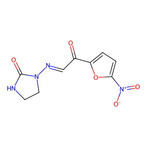 2-Imidazolidinone, 1-(((5-nitro-2-furoyl)methylene)amino)- structure