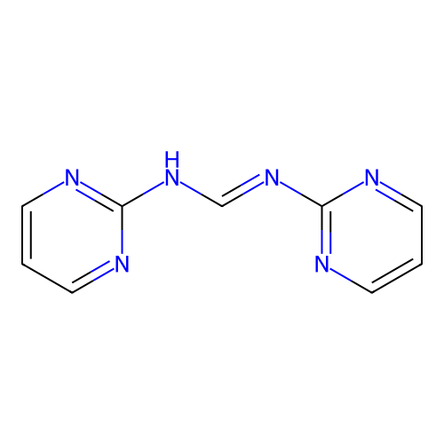 N,N'-di(pyrimidin-2-yl)methanimidamide structure
