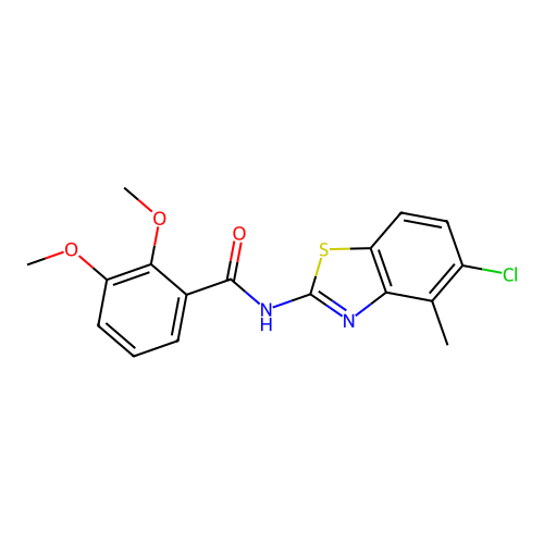 N-(5-chloro-4-methyl-1,3-benzothiazol-2-yl)-2,3-dimethoxybenzamide structure