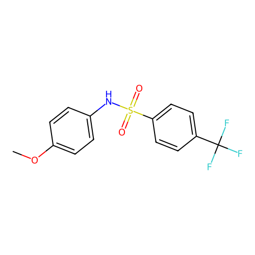 N-(4-methoxyphenyl)-4-(trifluoromethyl)benzenesulfonamide structure