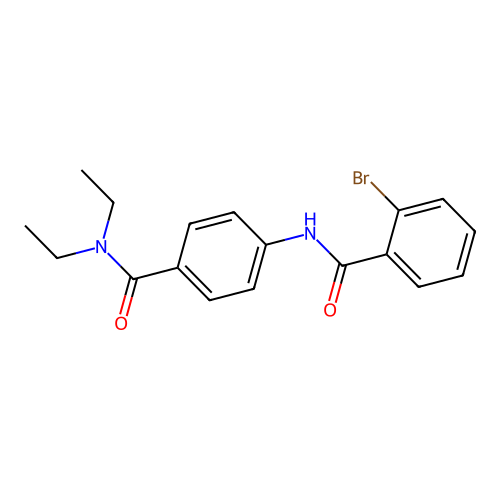 2-bromo-N-[4-(diethylcarbamoyl)phenyl]benzamide structure
