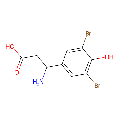 3-Amino-3-(3,5-dibromo-4-hydroxyphenyl)propanoic acid structure