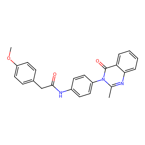 2-(4-methoxyphenyl)-N-[4-(2-methyl-4-oxoquinazolin-3-yl)phenyl]acetamide structure
