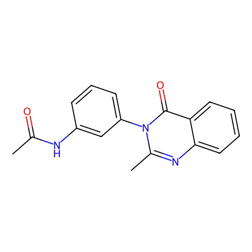N-[3-(2-methyl-4-oxoquinazolin-3-yl)phenyl]acetamide structure