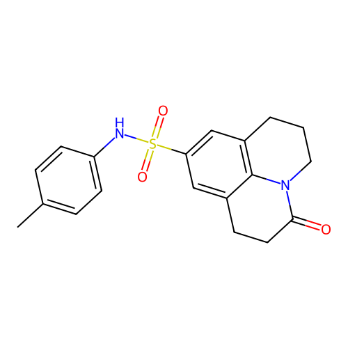 3-oxo-N-(p-tolyl)-1,2,3,5,6,7-hexahydropyrido[3,2,1-ij]quinoline-9-sulfonamide structure