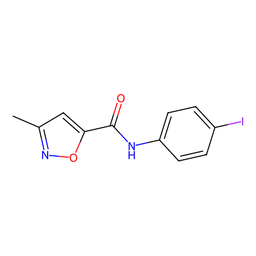 n-(4-Iodophenyl)-3-methylisoxazole-5-carboxamide structure