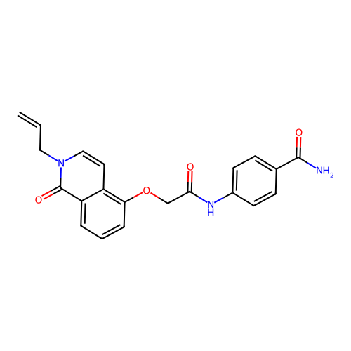4-[[2-(1-Oxo-2-prop-2-enylisoquinolin-5-yl)oxyacetyl]amino]benzamide structure