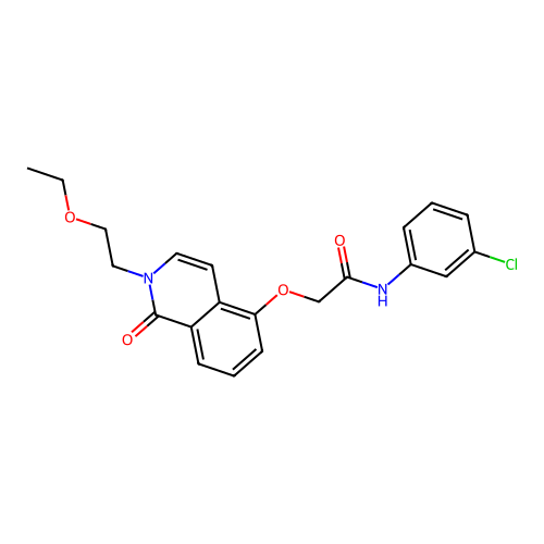 N-(3-chlorophenyl)-2-[2-(2-ethoxyethyl)-1-oxoisoquinolin-5-yl]oxyacetamide structure