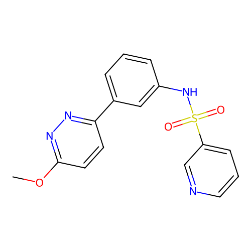 N-[3-(6-methoxypyridazin-3-yl)phenyl]pyridine-3-sulfonamide structure