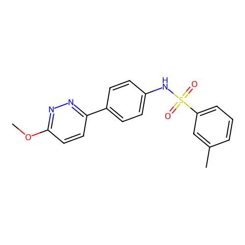N-[4-(6-methoxypyridazin-3-yl)phenyl]-3-methylbenzenesulfonamide structure
