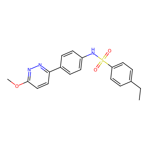 4-ethyl-N-[4-(6-methoxypyridazin-3-yl)phenyl]benzenesulfonamide structure