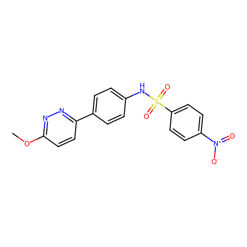 N-(4-(6-methoxypyridazin-3-yl)phenyl)-4-nitrobenzenesulfonamide structure