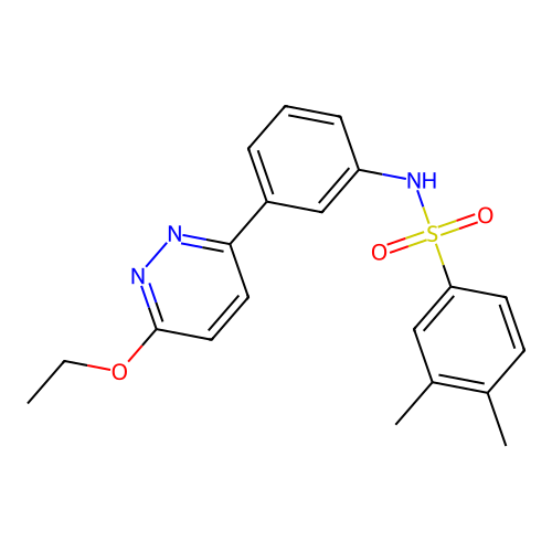 N-[3-(6-ethoxypyridazin-3-yl)phenyl]-3,4-dimethylbenzenesulfonamide structure
