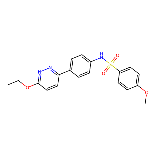 N-[4-(6-ethoxypyridazin-3-yl)phenyl]-4-methoxybenzenesulfonamide structure