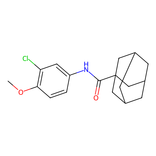 N-(3-chloro-4-methoxyphenyl)-1-adamantanecarboxamide structure