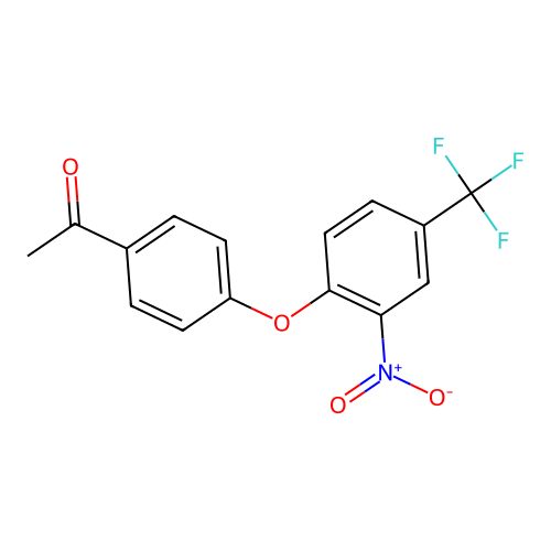 1-{4-[2-Nitro-4-(trifluoromethyl)phenoxy]phenyl}ethan-1-one structure
