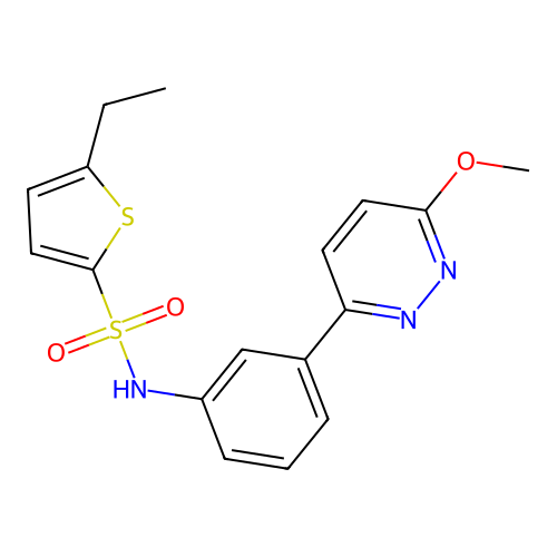 5-ethyl-N-[3-(6-methoxypyridazin-3-yl)phenyl]thiophene-2-sulfonamide structure