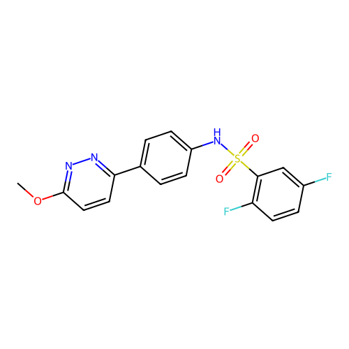 2,5-difluoro-N-(4-(6-methoxypyridazin-3-yl)phenyl)benzenesulfonamide structure