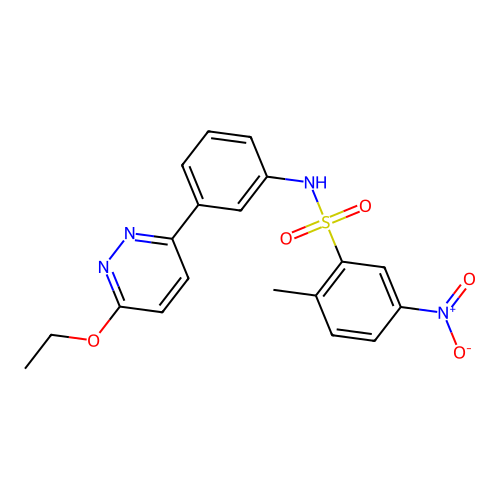 N-(3-(6-ethoxypyridazin-3-yl)phenyl)-2-methyl-5-nitrobenzenesulfonamide structure