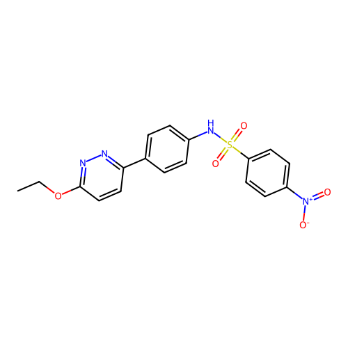 N-[4-(6-ethoxypyridazin-3-yl)phenyl]-4-nitrobenzenesulfonamide structure