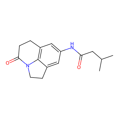 3-methyl-N-{11-oxo-1-azatricyclo[6.3.1.0^{4,12}]dodeca-4(12),5,7-trien-6-yl}butanamide structure