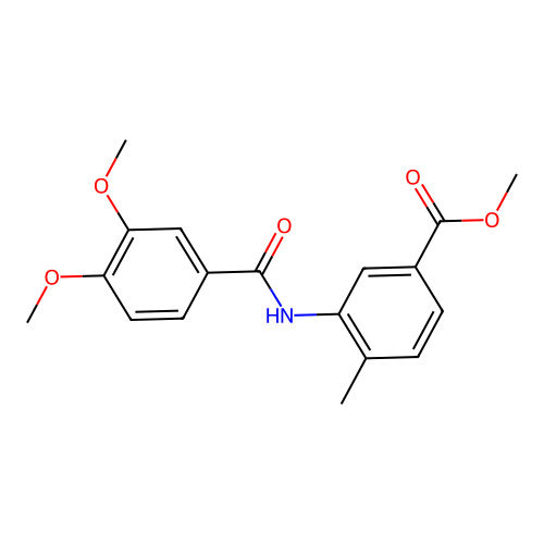 Methyl 3-[(3,4-dimethoxybenzoyl)amino]-4-methylbenzoate structure