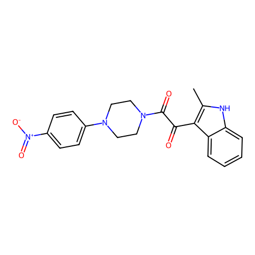 1-(2-methyl-1H-indol-3-yl)-2-[4-(4-nitrophenyl)piperazin-1-yl]ethane-1,2-dione structure