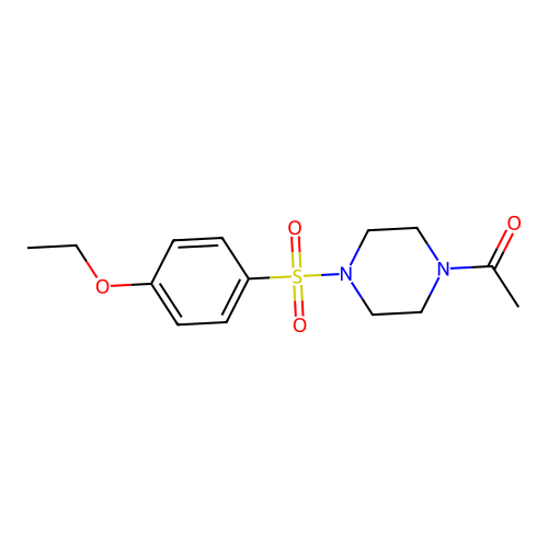 1-Acetyl-4-[(4-ethoxyphenyl)sulfonyl]piperazine structure