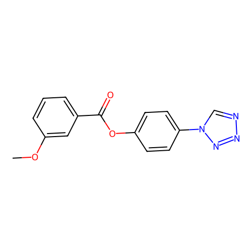 4-(1H-tetrazol-1-yl)phenyl 3-methoxybenzoate structure