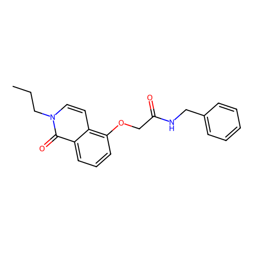N-benzyl-2-(1-oxo-2-propylisoquinolin-5-yl)oxyacetamide structure