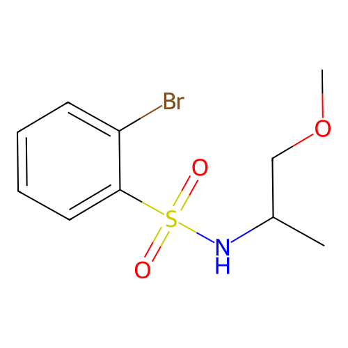 2-bromo-N-(1-methoxypropan-2-yl)benzenesulfonamide structure