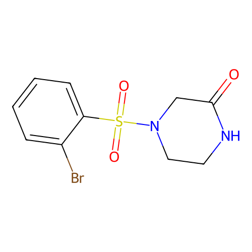 4-((2-Bromophenyl)sulfonyl)piperazin-2-one structure