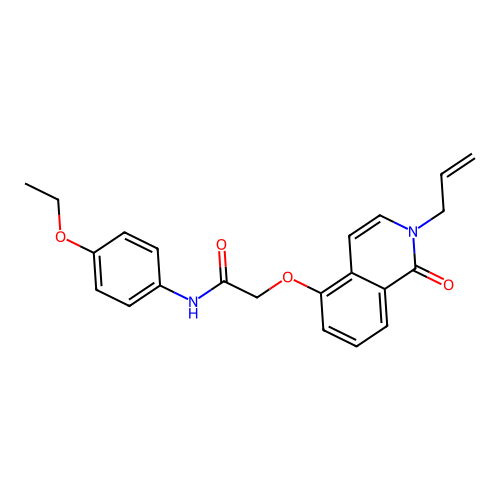 N-(4-ethoxyphenyl)-2-(1-oxo-2-prop-2-enylisoquinolin-5-yl)oxyacetamide structure