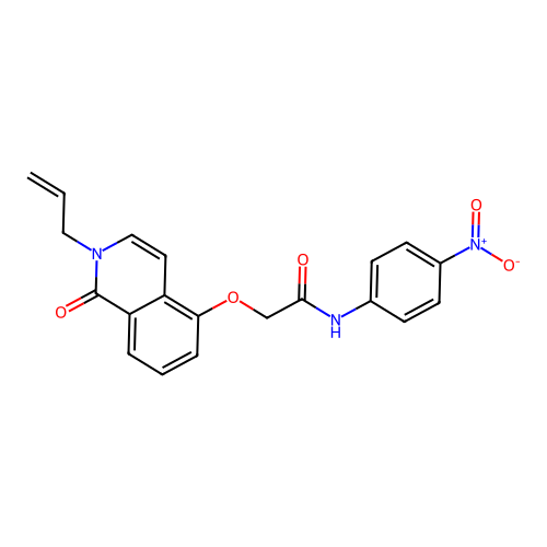 N-(4-nitrophenyl)-2-(1-oxo-2-prop-2-enylisoquinolin-5-yl)oxyacetamide structure