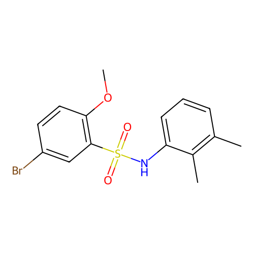 5-bromo-N-(2,3-dimethylphenyl)-2-methoxybenzenesulfonamide structure