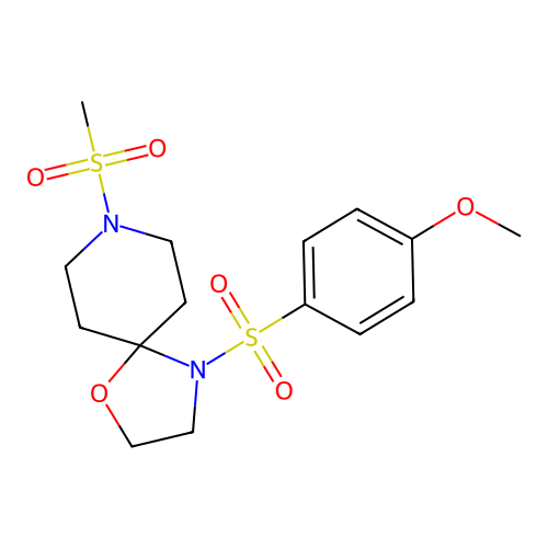 4-((4-Methoxyphenyl)sulfonyl)-8-(methylsulfonyl)-1-oxa-4,8-diazaspiro[4.5]decane structure