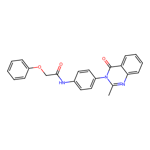N-[4-(2-methyl-4-oxoquinazolin-3-yl)phenyl]-2-phenoxyacetamide structure