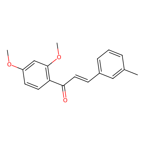 (2E)-1-(2,4-Dimethoxyphenyl)-3-(3-methylphenyl)prop-2-en-1-one structure