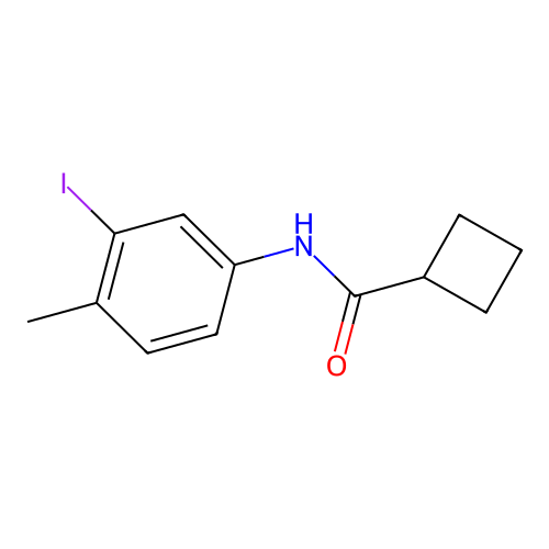 N-(3-iodo-4-methylphenyl)cyclobutanecarboxamide structure