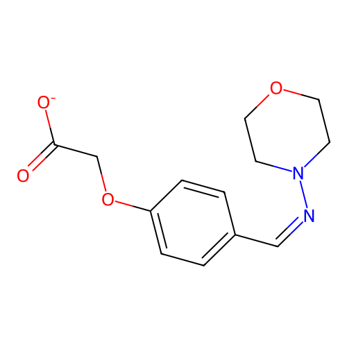 2-[4-[(Z)-morpholin-4-yliminomethyl]phenoxy]acetate structure