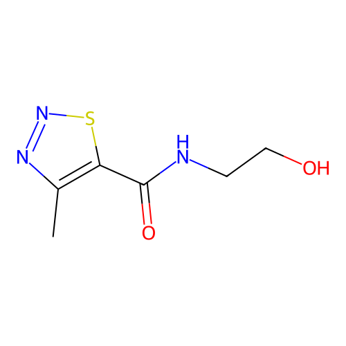 N-(2-hydroxyethyl)-4-methylthiadiazole-5-carboxamide structure