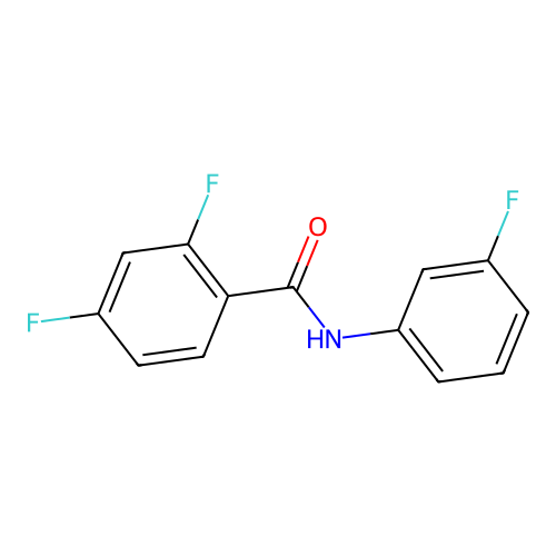 2,4-difluoro-N-(3-fluorophenyl)benzamide structure