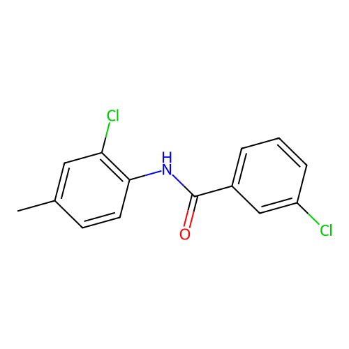 3-chloro-N-(2-chloro-4-methylphenyl)benzamide structure