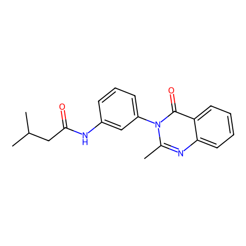 3-methyl-N-[3-(2-methyl-4-oxoquinazolin-3-yl)phenyl]butanamide structure